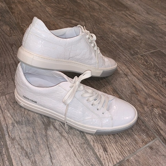roberto cavalli white  Patent leather sneakers - Picture 4 of 6
